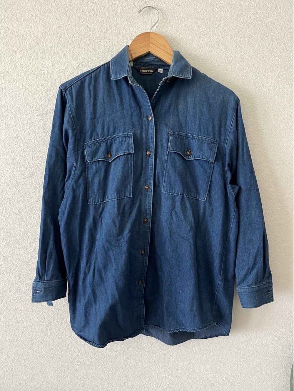Vintage Willowbend Denim Button Up Shirt Made in USA Size S⁠